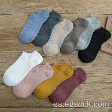 calcetines tobilleros de algodón color caramelo para mujer